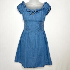 Rebellion Again Denim Milkmaid Dress